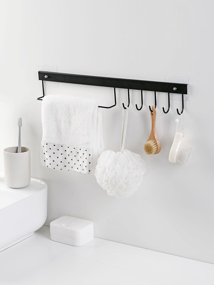 Móc treo dán tường đa năng bằng sắt, không cần khoan lỗ, đục tường, kèm móc dán, chọn màu theo ý