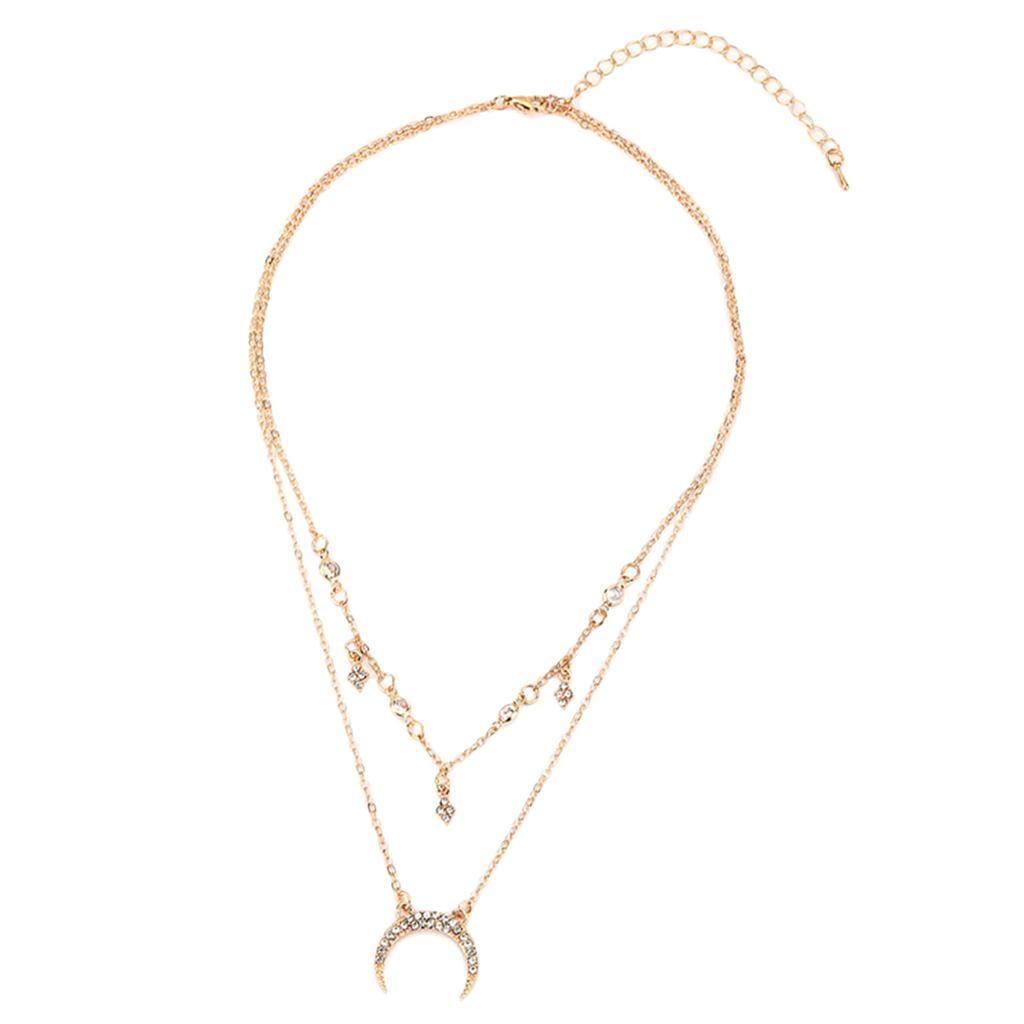 Elegant Double Layer Necklace For Women With Pendant 's Jewelry Gift