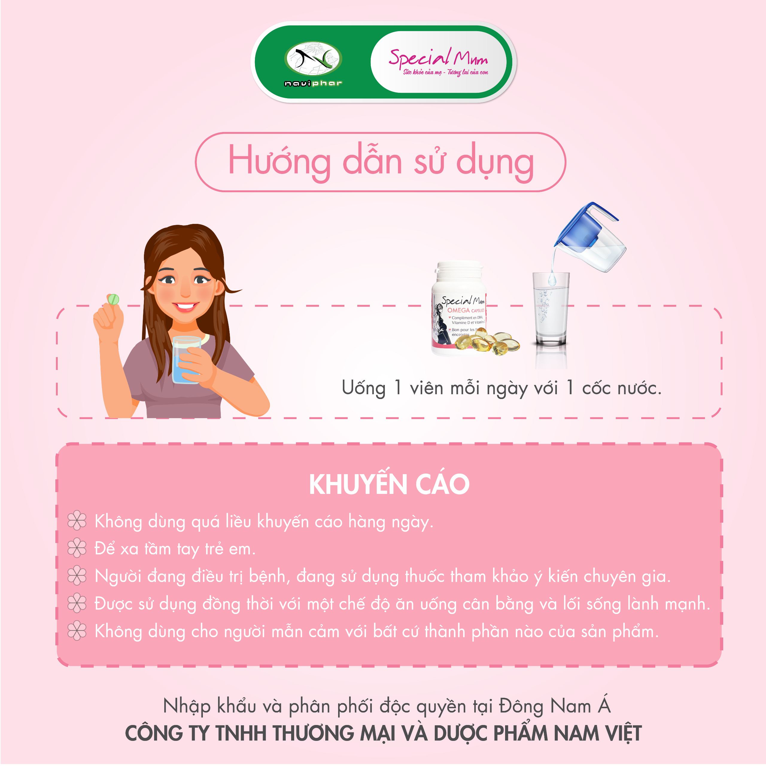 [Hộp 30/60 viên] TPBVSK Special Mum Omega Capsules  - DHA chiết xuất thực vật [Nhập khẩu Pháp]