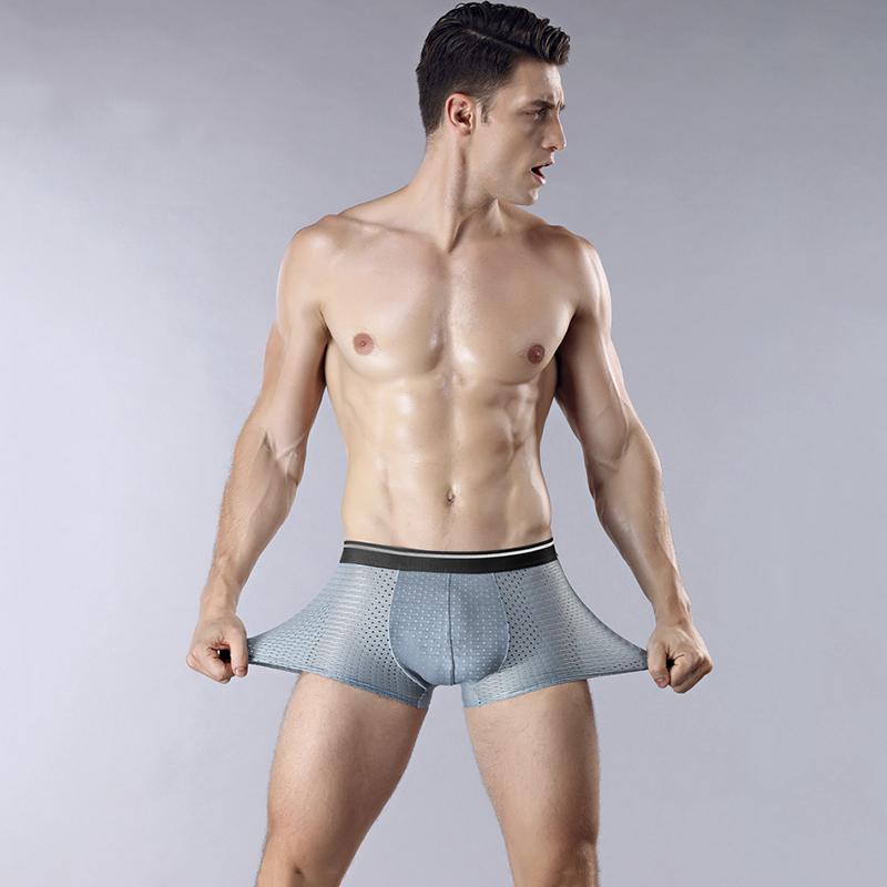 4 Cái/lốc Băng Mới Lưới Thoải Mái Nam Sexy Quần Lót Người Bộ Quần Short Võ Sĩ Quần Lót Quần Lót Nam