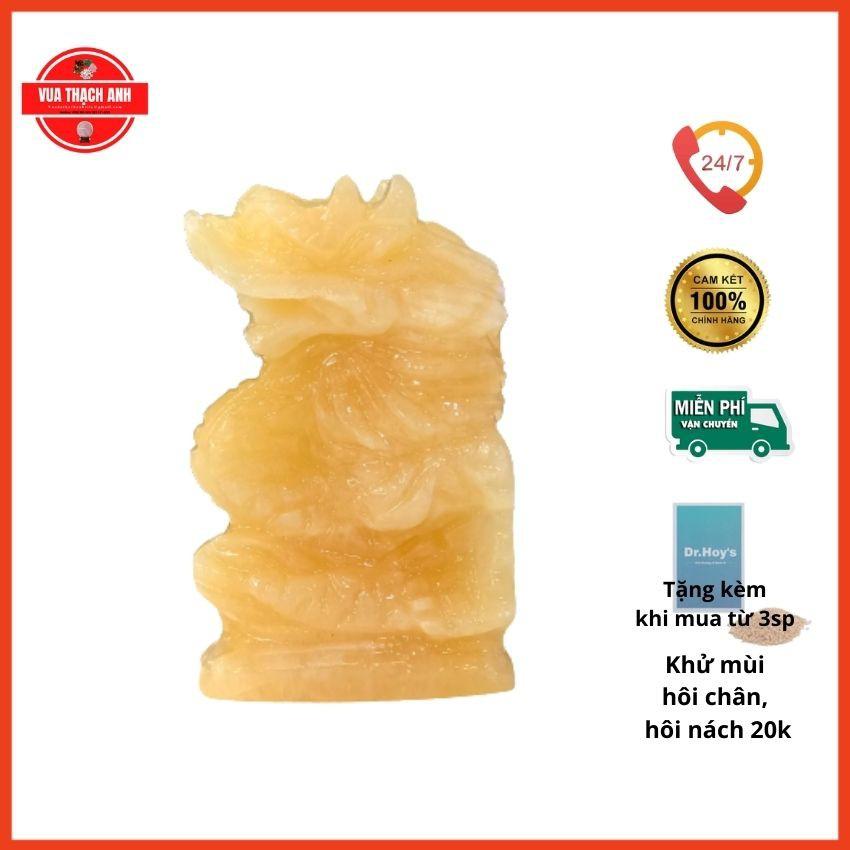 Tượng Đá Hình Rồng Ngọc Hoàng Long Trang Trí Bàn Làm Việc 7*10cm nặng 200g Đá Nguyên Khối