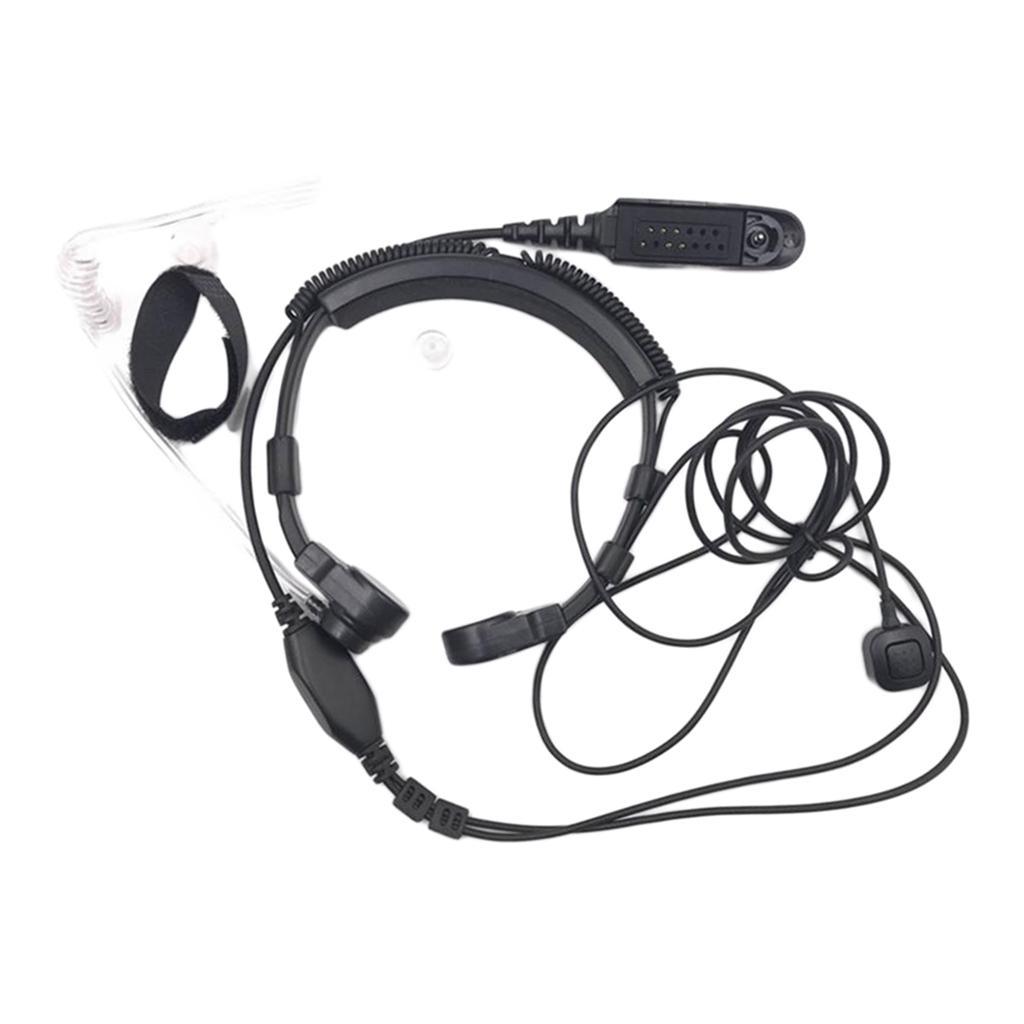 Throat Earpiece Walkie Talkie Air Tube Microphone Mic for GP338