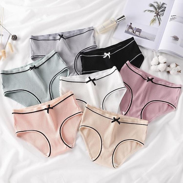 SET 5 QUẦN LÓT NỮ GÂN TĂM PHỐI NƠ