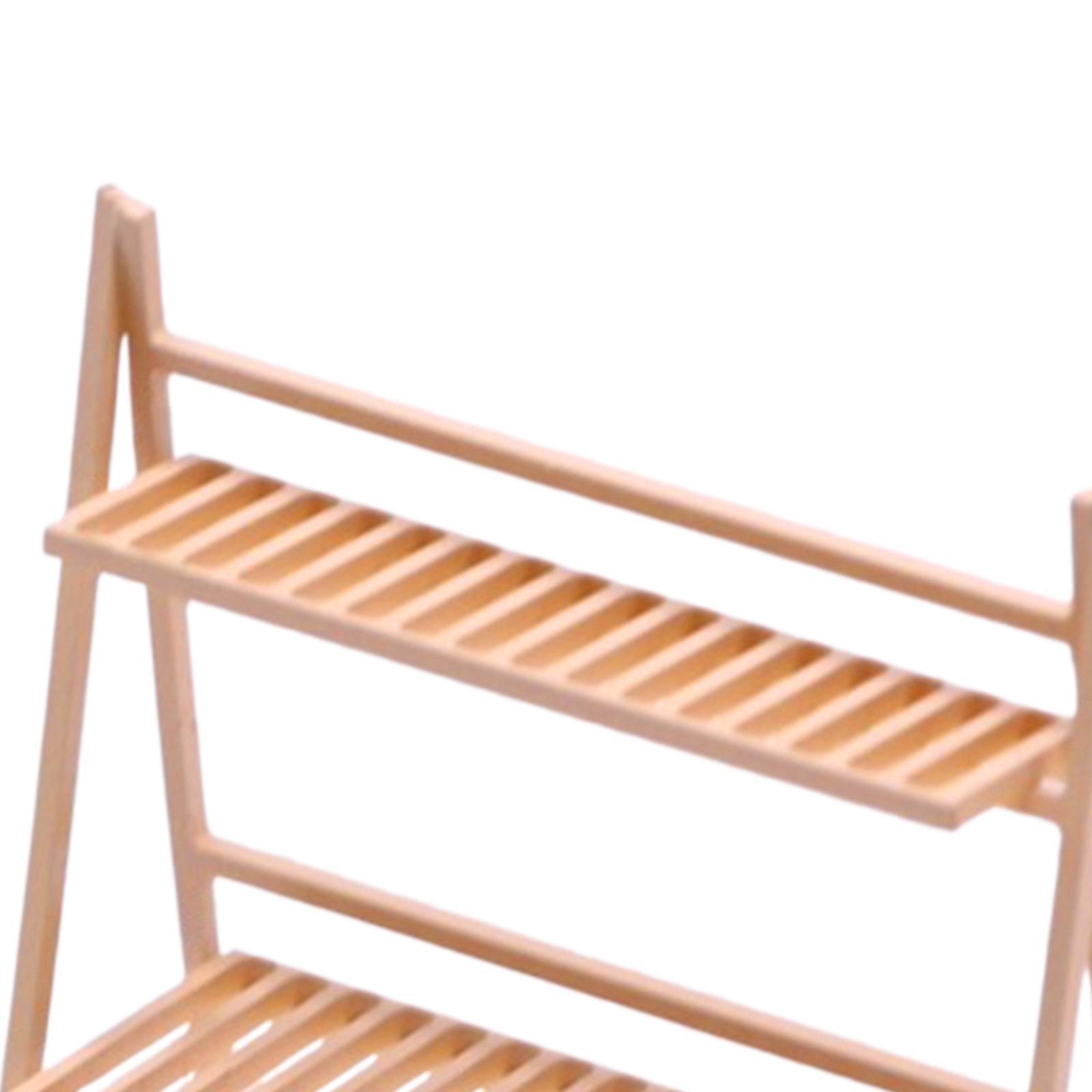 1:12 Scale Miniature Plant Stand, Dollhouse Furniture, Mini Display Shelf Dollhouse Accessories for Boys Girls Birthday Gifts