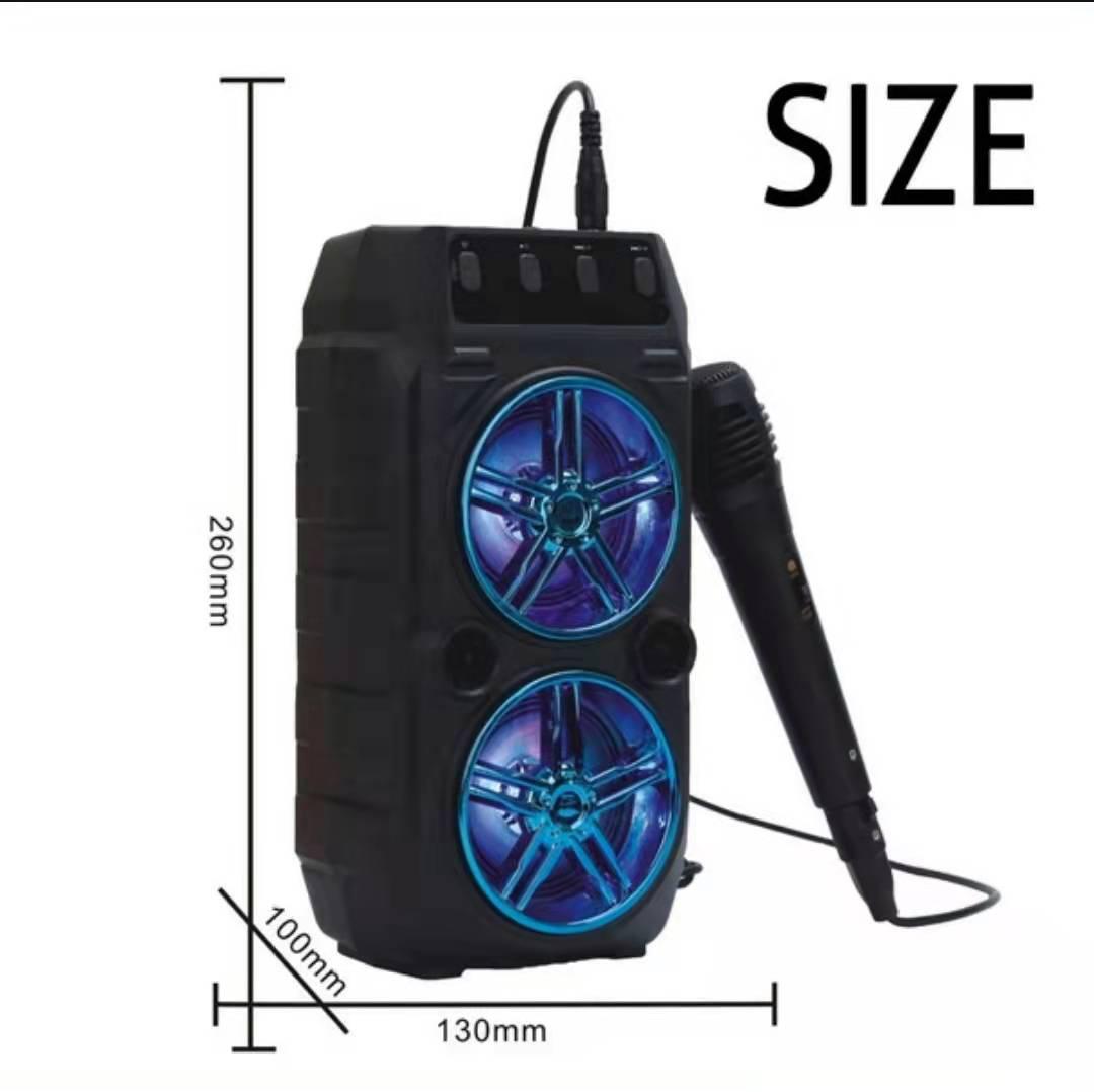 Loa bluetooth không dây karaoke loa kép Super Volume di động ngoài trời chất lượng cao Home Audio Square Dancing Micro Màu sắc: Microphone đỏ