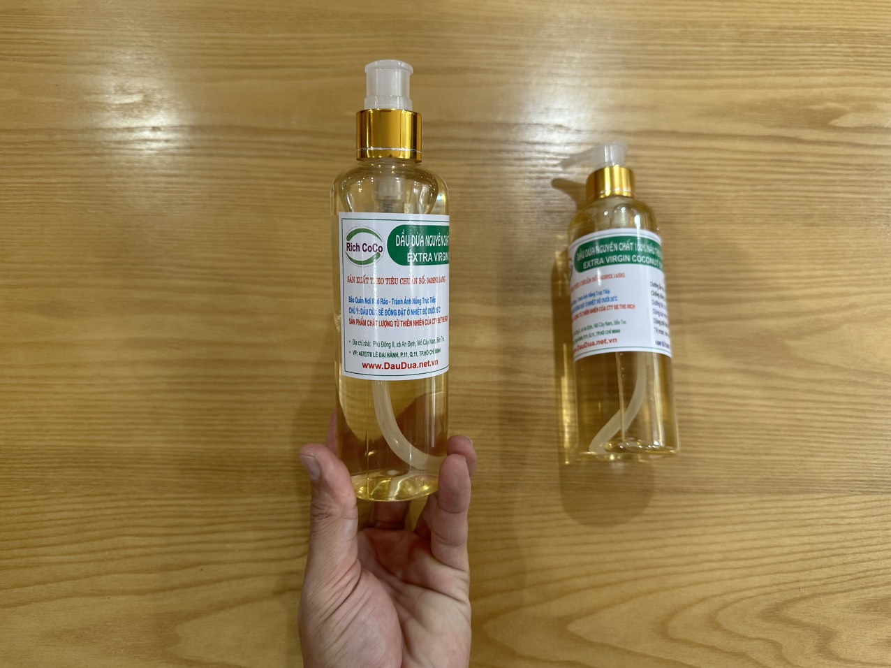 DẦU DỪA 100% NGUYÊN CHẤT BẾN TRE - NẤU THỦ CÔNG – RICH COCO - EXTRA VIRGIN COCONUT OIL - CHAI 300ml