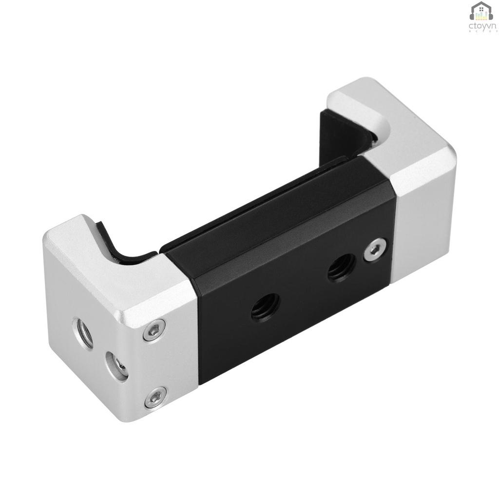 Giá đỡ kẹp điện thoại bằng hợp kim nhôm 1/4 Inch có lỗ vít tương thích với iPhone 11/X/8/7/7 Plus Xiaomi