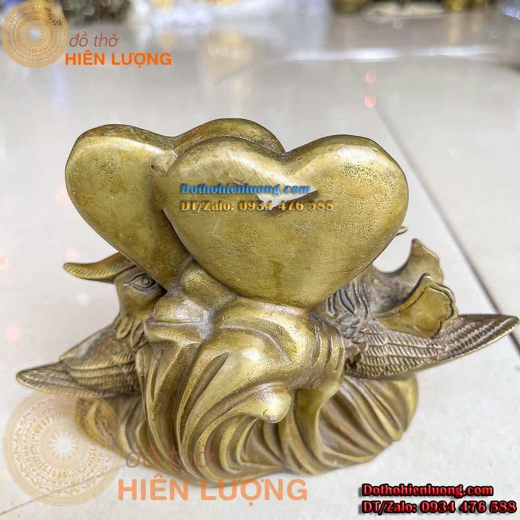 Tượng Đồng Đôi Chim Uyên Ương Trái Tim - Biểu Tượng Tình Yêu Và Thủy Chung