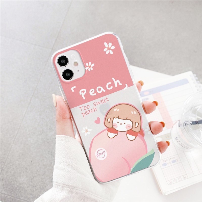 Ốp Lưng iPhone Viền Trong Bơ Đào Dành Cho iPhone 6 / 6 Plus / 7 / 7 Plus / 8 / 8 Plus / X / Xs / Xs Max / 11 / 11 Pro / 11 Pro Max / 12 / 12 Pro / 12 Pro Max