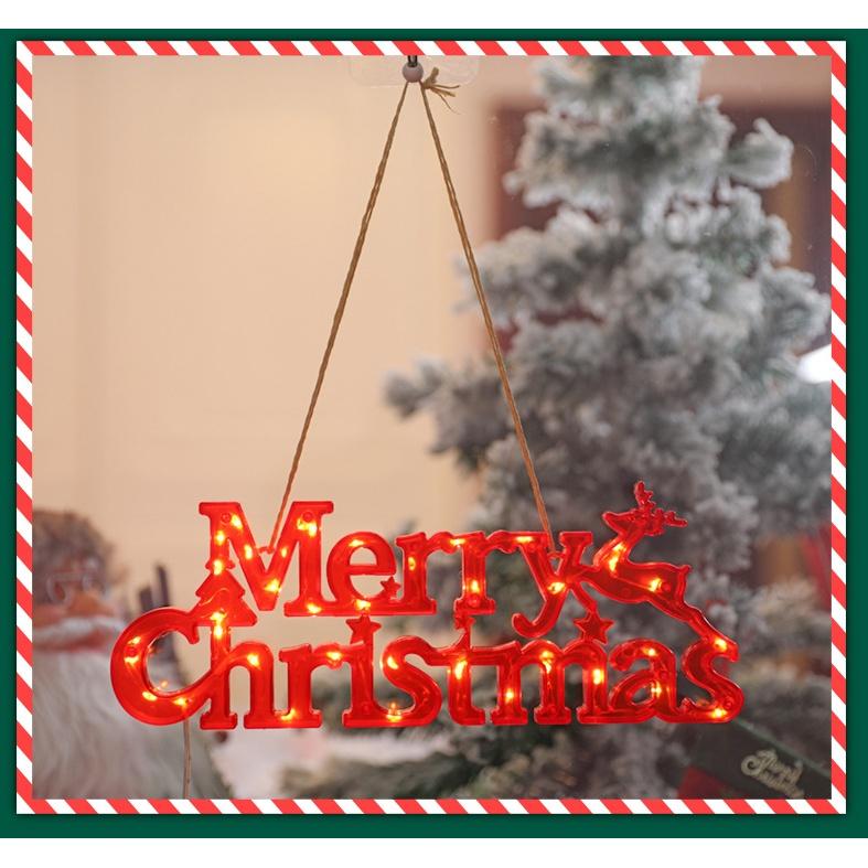 Đèn LED chữ MERRY CHRISTMAS trang trí NOEL, GIÁNG SINH dùng PIN tiện lợi
