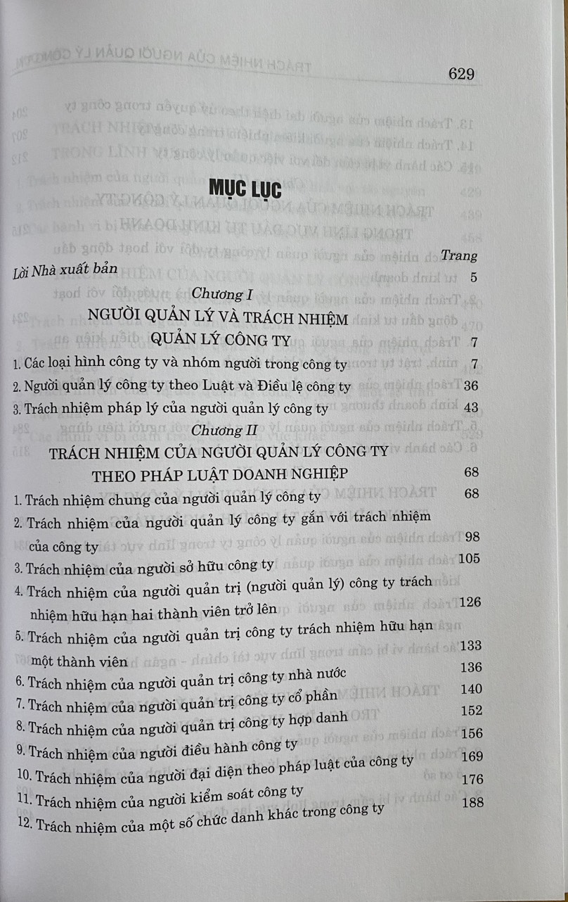 Trách Nhiệm Của Người Quản lý Công Ty