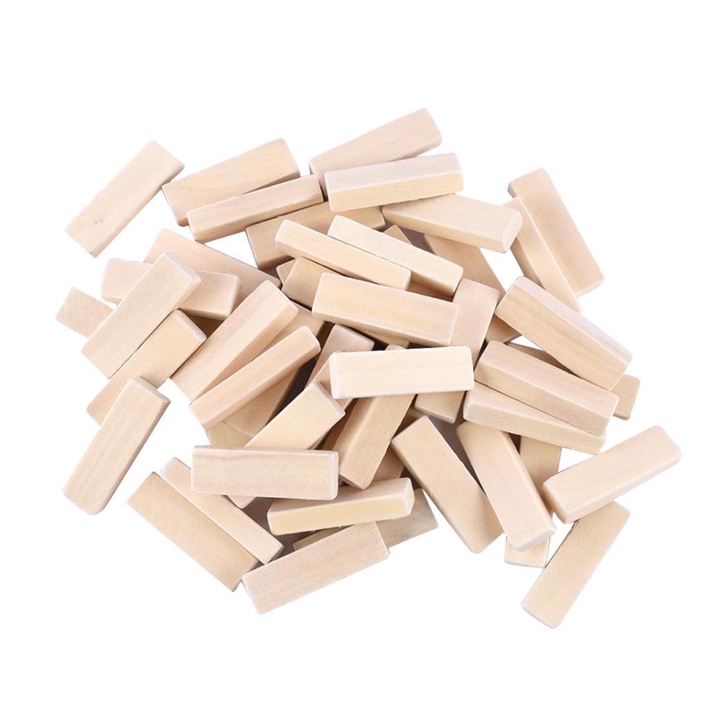 300x Wooden Blocks -2inch - Wood Rectangle Blocks for Crafts &amp; DIY Projects
