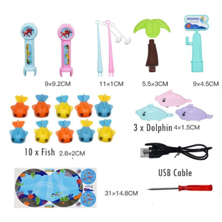 Đồ Chơi Câu Cá Thác Nước Cho Bé Đồ Chơi Câu Cá,Dùng Pin, Có Nhạc, Thác Trượt,Cá Bay Siêu Xịn.