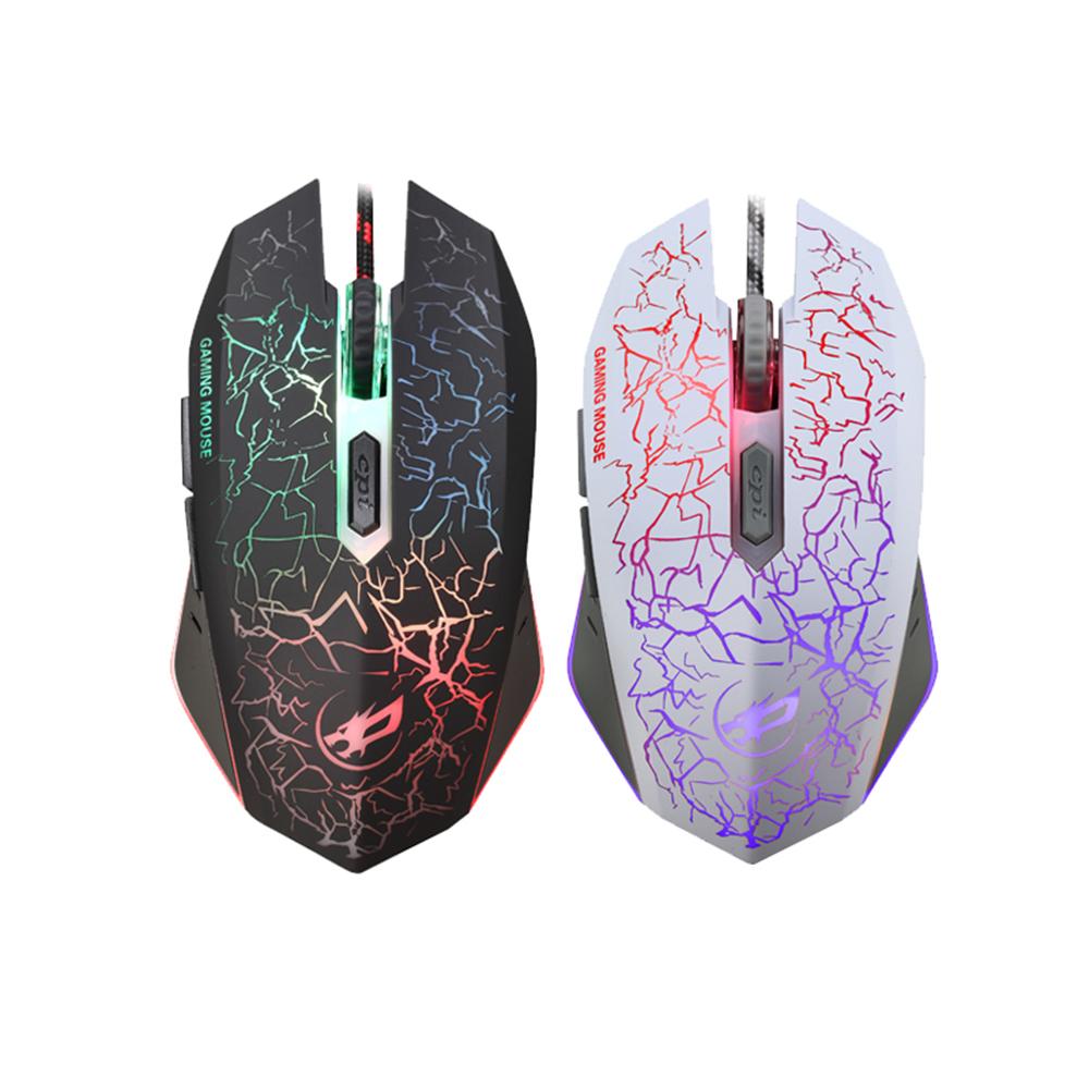 6D Optical Wired Gaming Mouse Game-level Optical Engine Colorful Breathing Light 4-gear Adjustable DPI Ergonomic Mouse