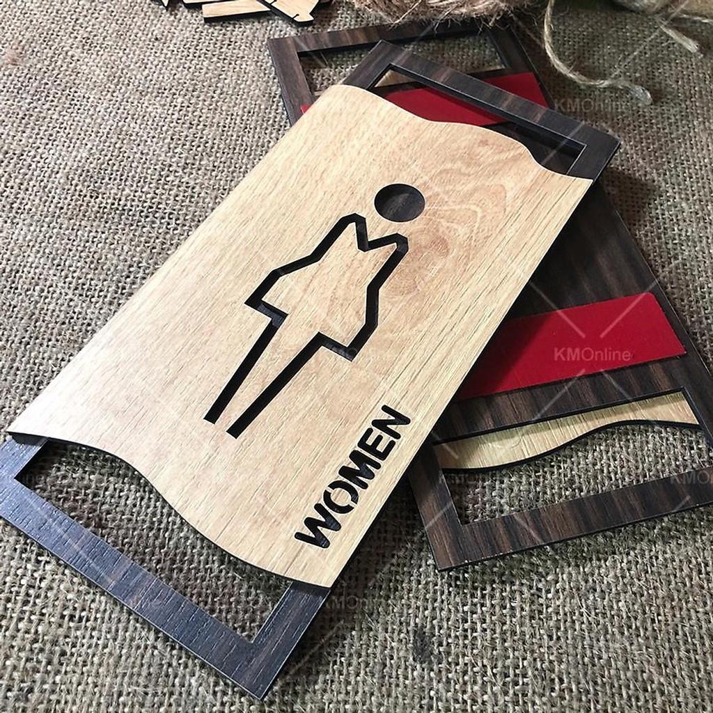 Bảng toilet gỗ decor vintage thiết kế sang trọng cao cấp