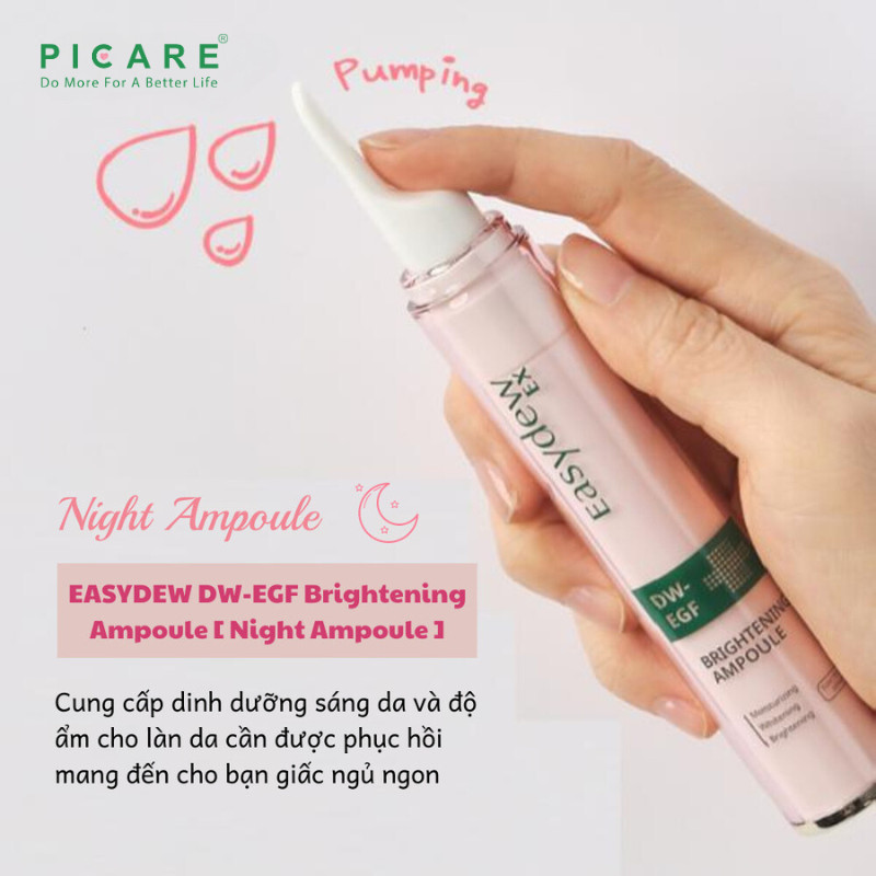 Tinh chất giúp dưỡng sáng da cấp ẩm hỗ trợ dấu hiệu lão hóa ban đêm Easydew Ex DW-EGF Brightening Ampoule 15ml