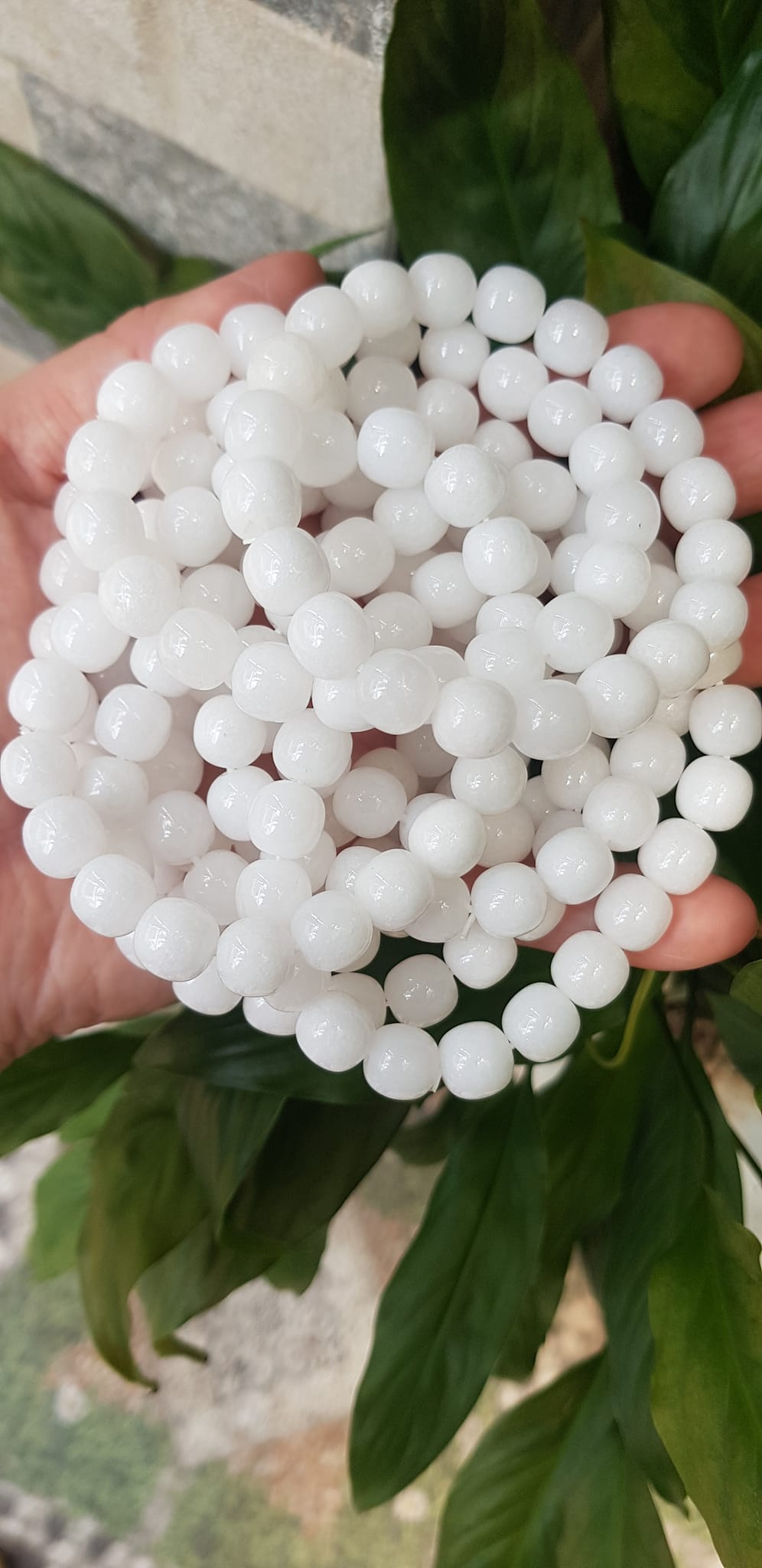 Vòng Tay Nữ Đá Ngọc Hoà Điền TRẮNG bầu Tự Nhiên Size 9li5 đẹp Màu Trắng sáng Nữ mệnh Kim Thủy Mang năng lượng tích cực may mắn tài lộc tốt công việc đeo đẹp xinh tay ạ