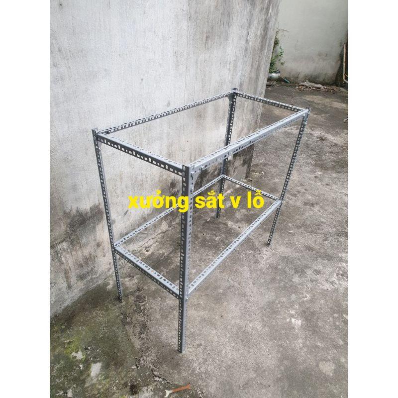KỆ Sắt V LỖ v4x4cm trồng rau phù hợp khay dài 65,66,67,68cm x Rộng 16cm