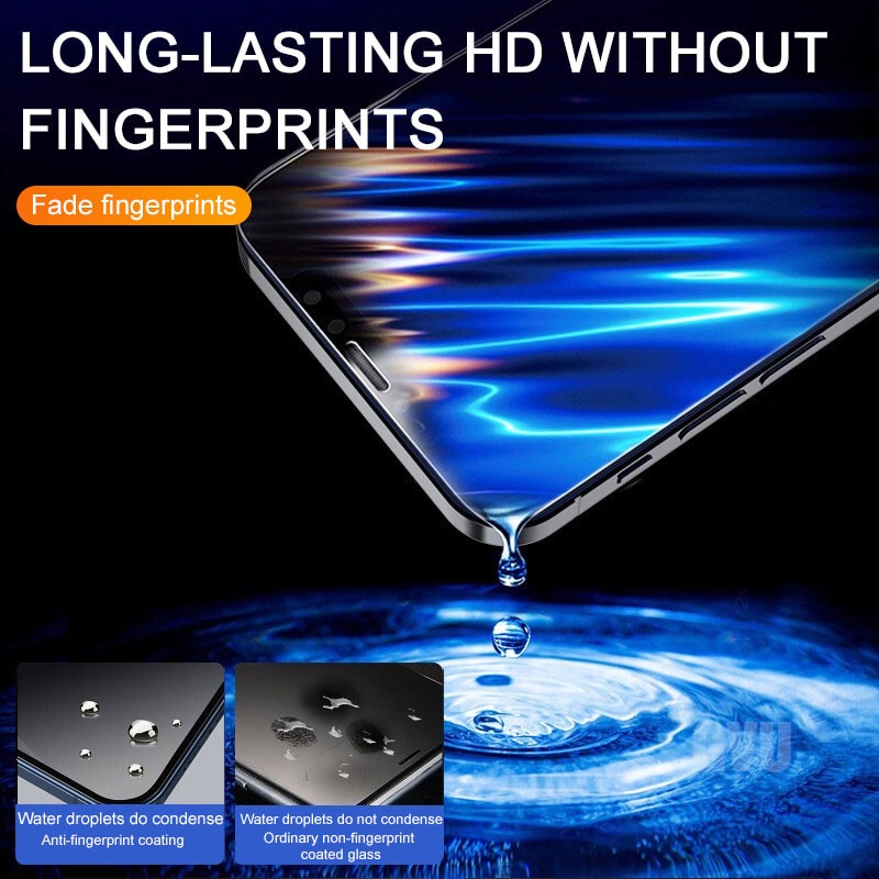 Miếng dán kính cường lực iPhone 12 / iPhone 12 Pro hiệu ANANK Nhật Bản Độ cứng 9H, Vát cạnh 2.5D, hạn chế bám vân tay, màn hình hiển thị Full HD - Hàng nhập khẩu
