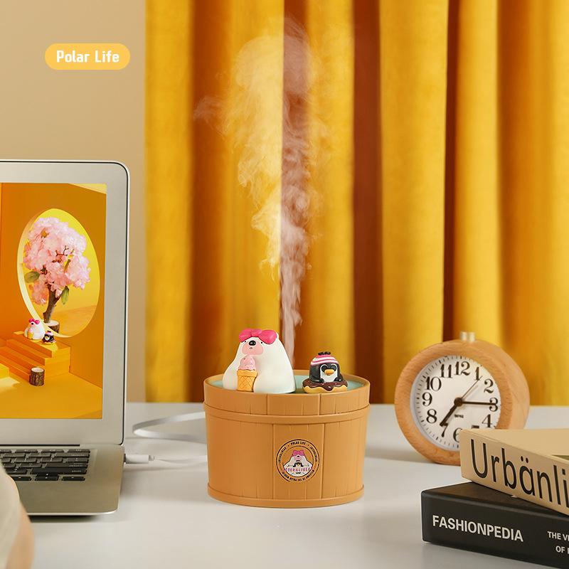 Gấu Siêu Âm Thanh Máy Tạo Độ Ẩm Không Khí USB Phun Sương Tạo Phun Sương Tạo Ẩm Hình Ếch Con Nhà Thanh Lọc Không Khí Dưỡng Ẩm Khuếch Tán Hương Thơm Humidificador