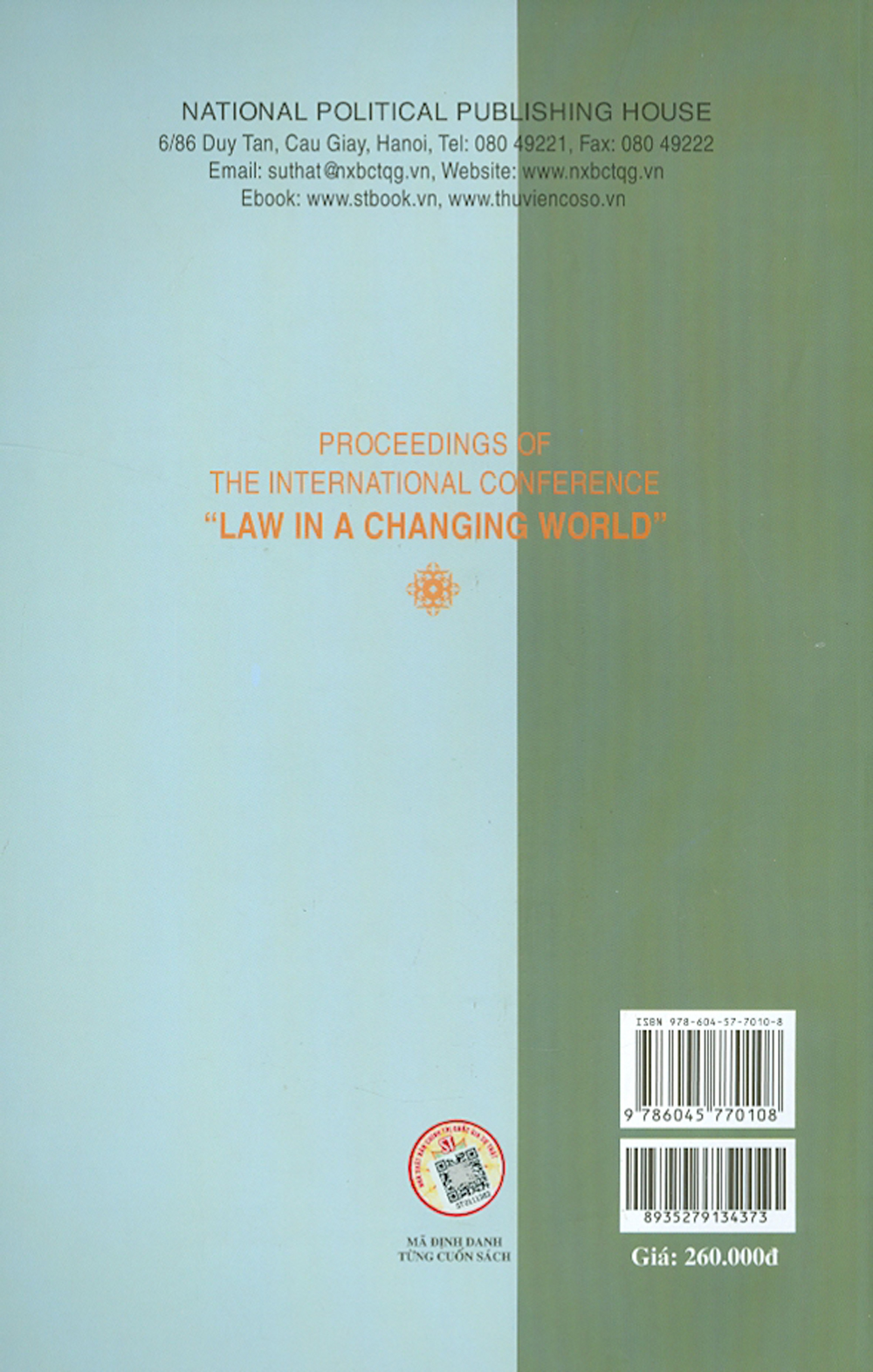 Proceedings Of The International Conference &quot;Law In A Changing World&quot;