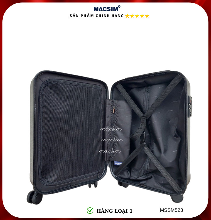 Vali cao cấp Macsim Smooire MSSM523 cỡ 20 inch màu đỏ - Hàng loại 1 màu đen, màu đỏ, màu gold