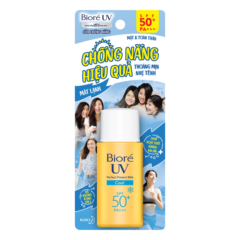 Bioré Sữa Chống Nắng Bảo Vệ Hoàn Hảo MÁT LẠNH Biore UV SPF50+/PA+++ 25ML