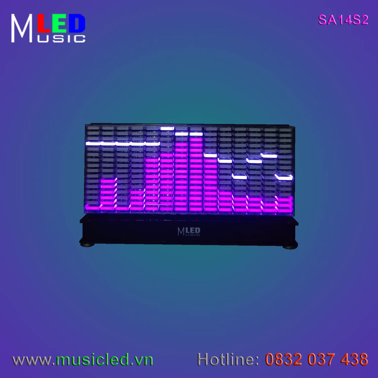 Dàn đèn Music LED nháy theo tần số nhạc 14 cột để bàn