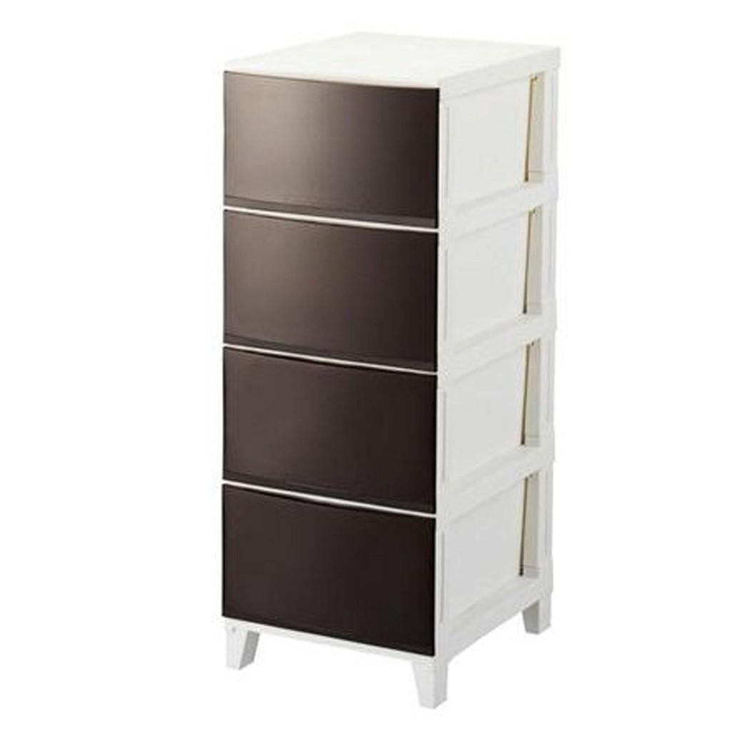 Tủ kệ đa năng ROOM'S Skew Plus 4 ngăn kéo RM-S344BR - Màu nâu