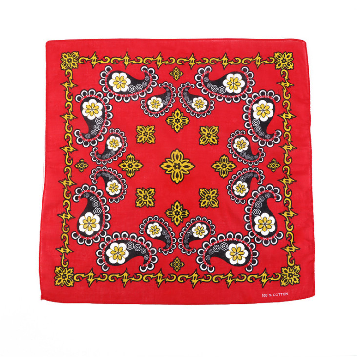 Khăn Bandana phong cách Vintage dễ thương 54x54cm - BDN06.7 hoa vuông