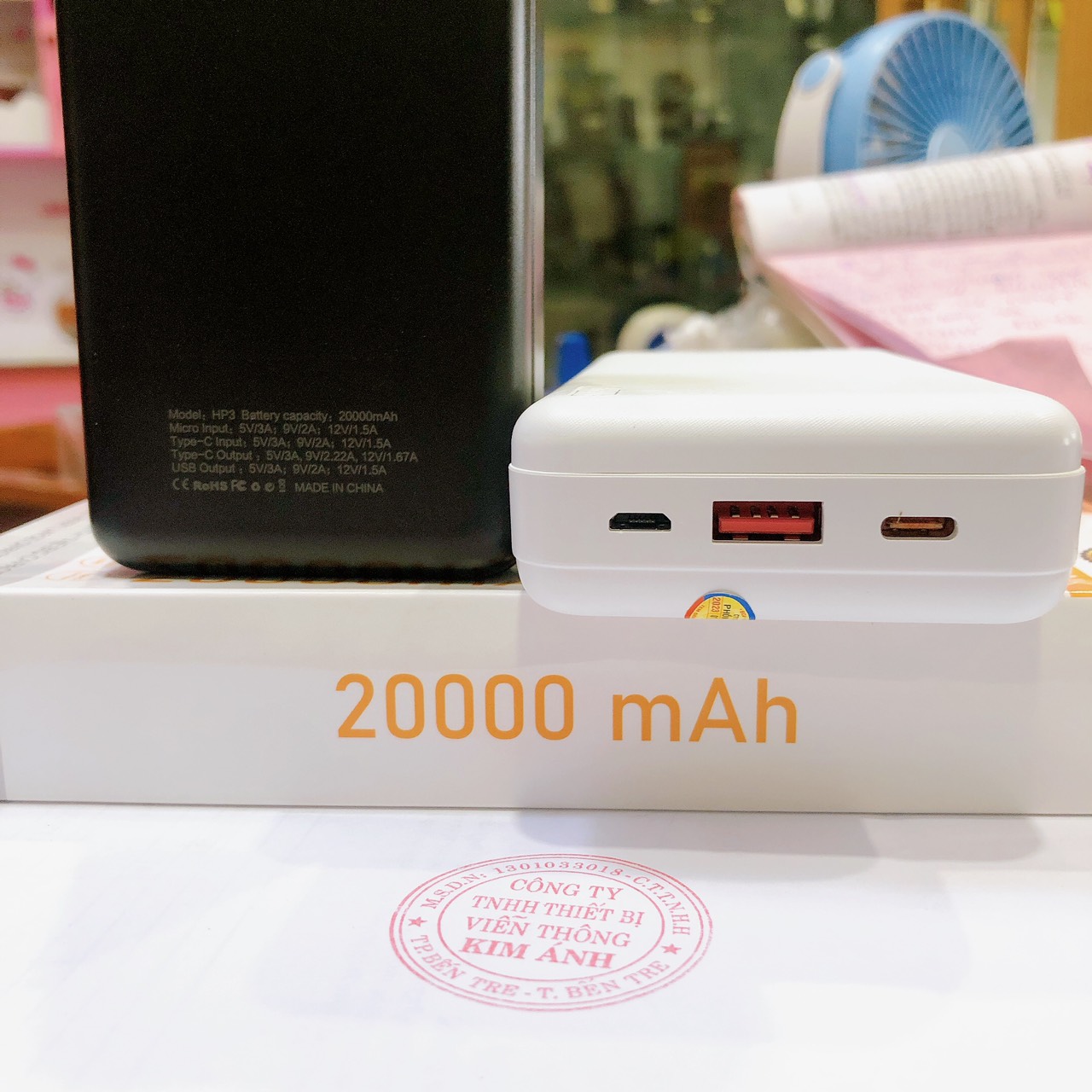 Pin sạc dự phòng Ham mer  ( HP3 ) 20.000 mAh, sạc nhanh QC 3.0, PD 20w, Hàng chính hãng