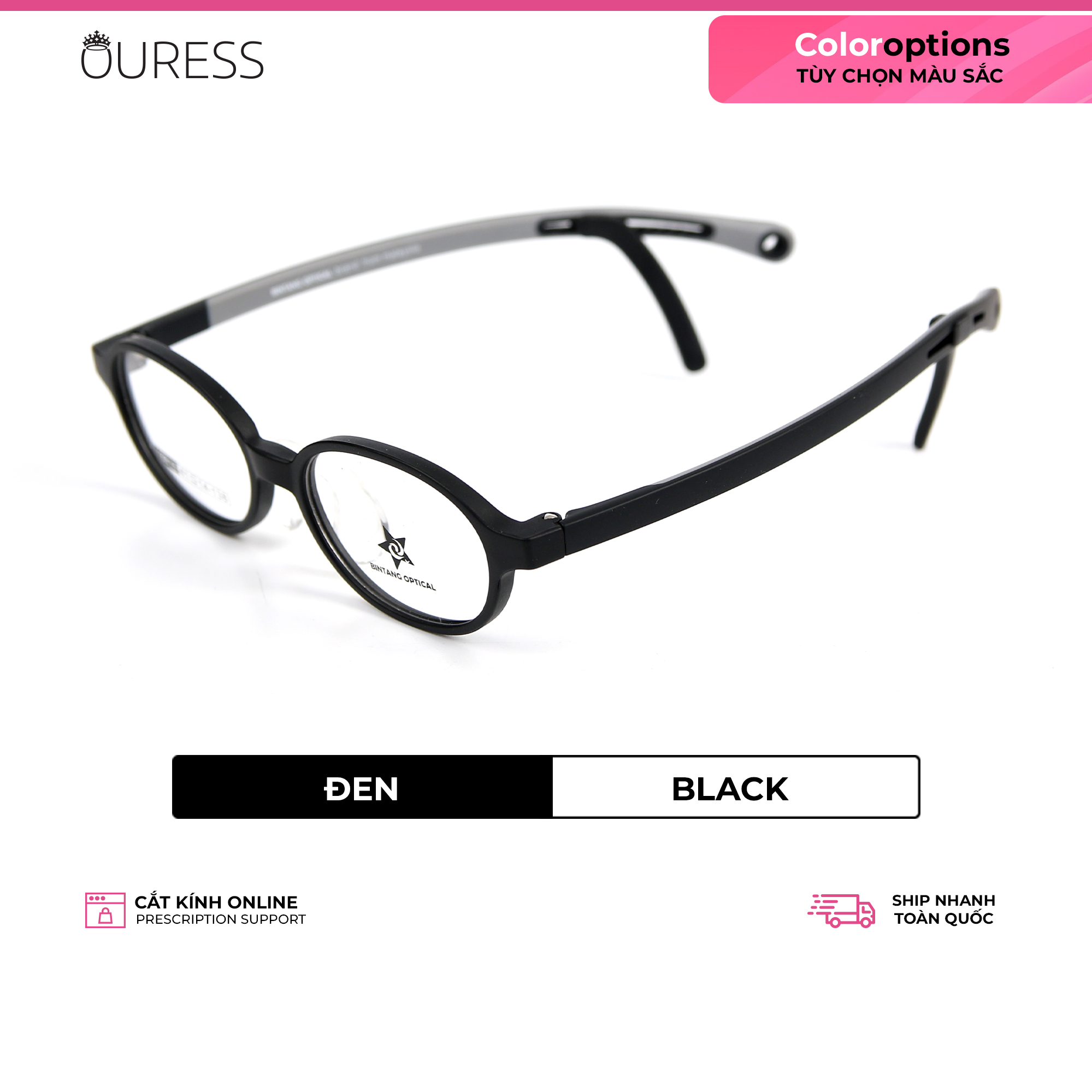 Gọng kính nhựa thời trang unisex siêu nhẹ siêu bền OURESS Y8816