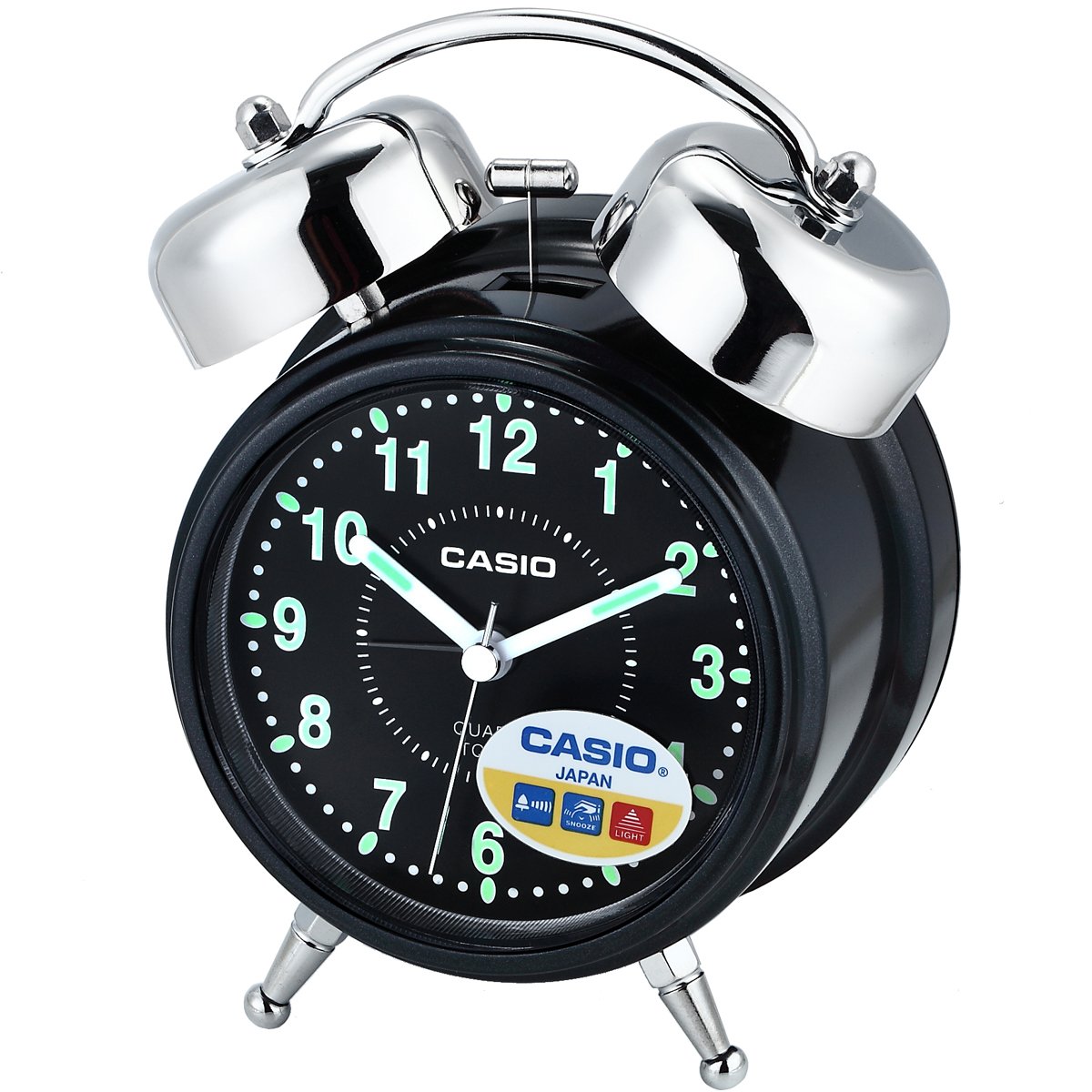 Đồng Hồ Để Bàn Casio TQ-362-1ADF Có Đèn - Chuông Báo Thức - Dạ Quang - Kích Thước ( 13.6×10.6×6 cm )