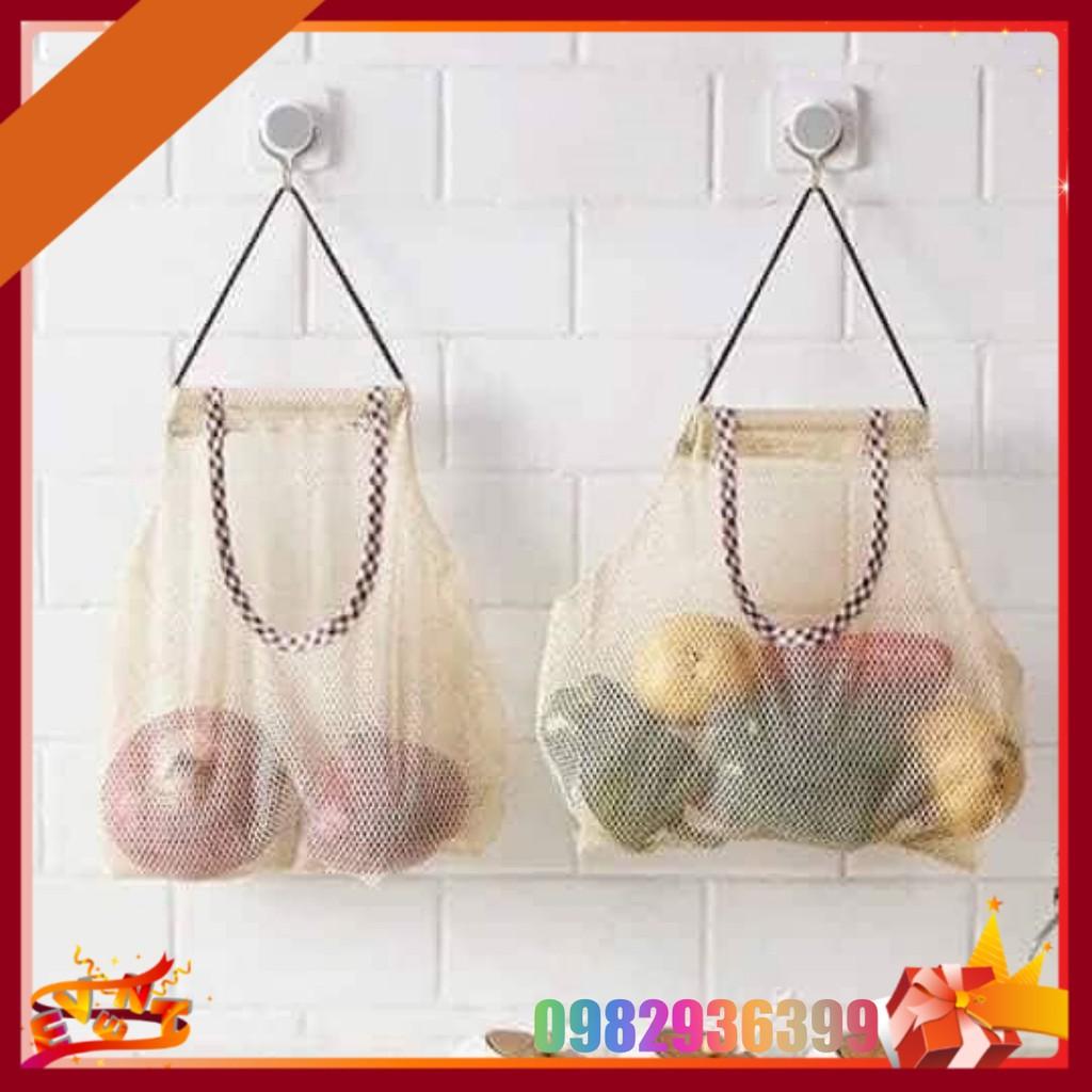 Túi Lưới Đựng Đồ Đa Năng Nhà Bếp – Đựng Hành Tỏi, Trái Cây, Túi Nilon, Đồ Khô