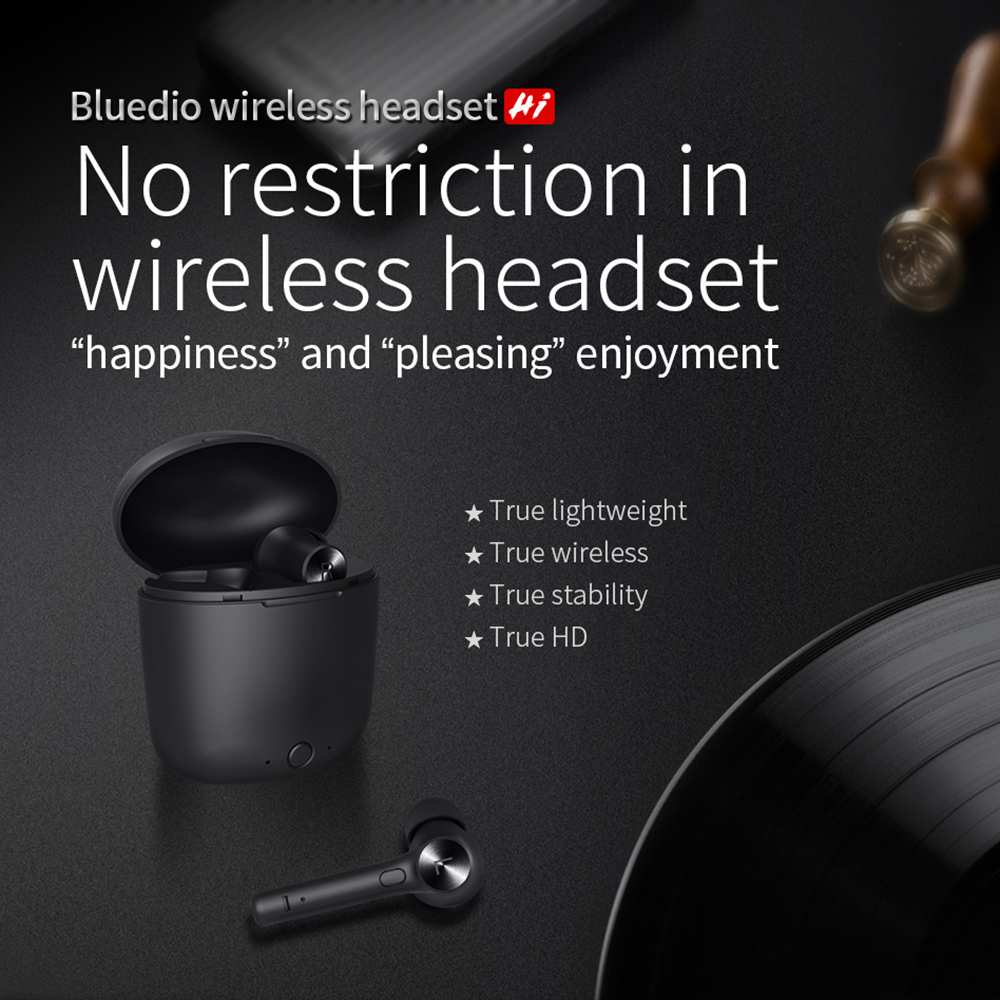 Tai nghe Bluedio Hi True Wireless Bluetooth 5.0 T âm thanh nổi,có MIC