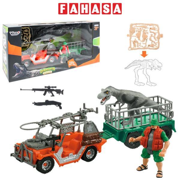 Bộ Đồ Chơi Trung Tâm Nghiên Cứu Khủng Long - Xe Jeep Lớn - Vecto DN7738A