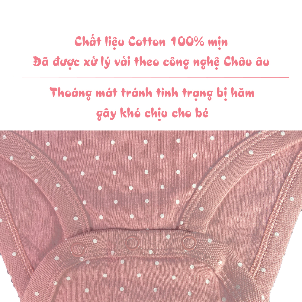 Random  mẫu Set bodysuit, bodychip Carter's cho bé sơ sinh, bé trai và bé gái dài tay cotton dành cho bé từ 12-18 tháng phân phối babyhop( 5 bộ 1 set ) - hàng chính hãng