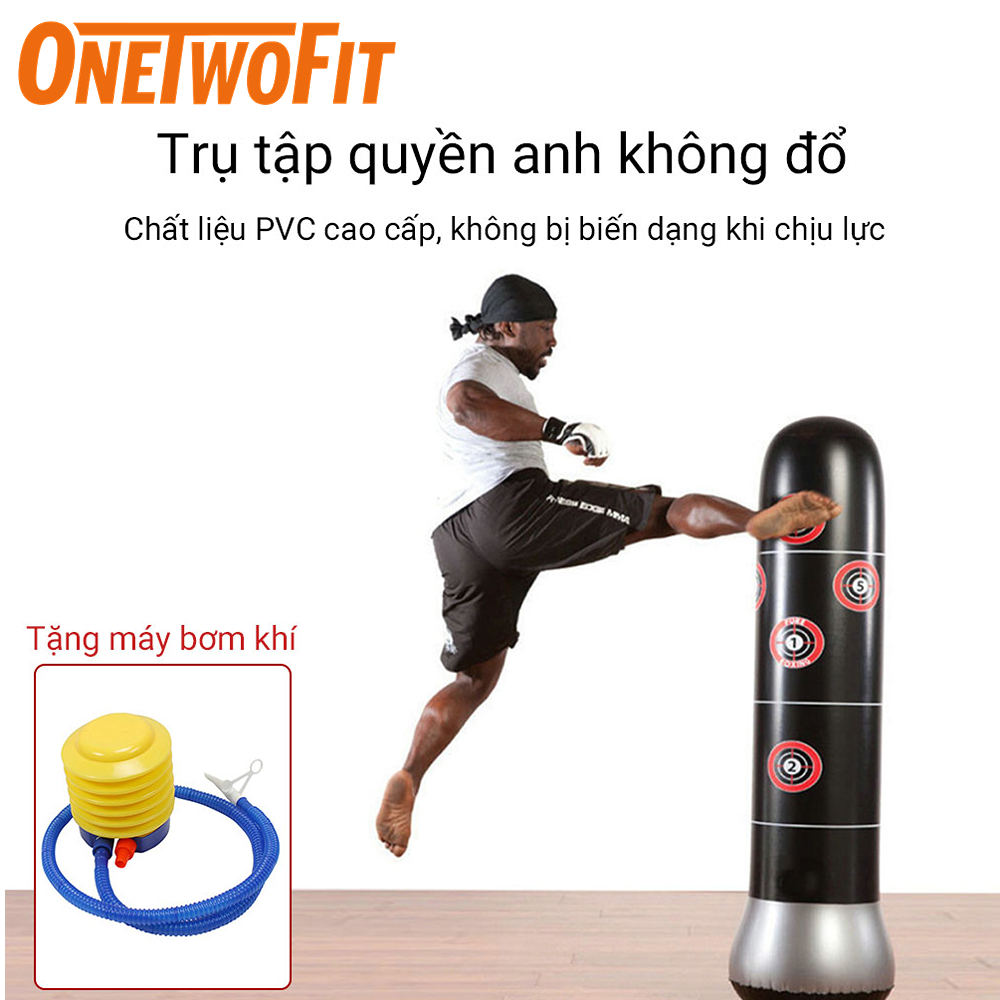 OneTwoFit Bốc Boxing Võ Thuật - Trụ Hơi Đấm Bốc Phản Xạ Phiên Bản ，bơm hơi bao cát người lớn trẻ em dụng cụ tập gym tại nhà  ET006402