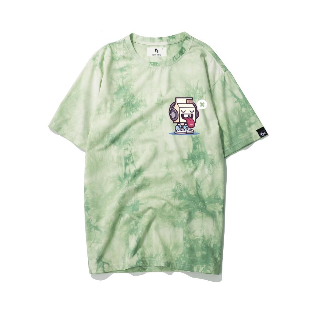 Áo Thun Unisex Loang Màu Hộp Sữa - Milk