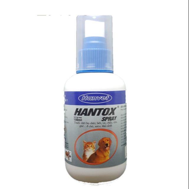 Thuốc Xịt Ve Ghẻ, Bọ Chét Cho Chó Mèo - Hantox 100ml