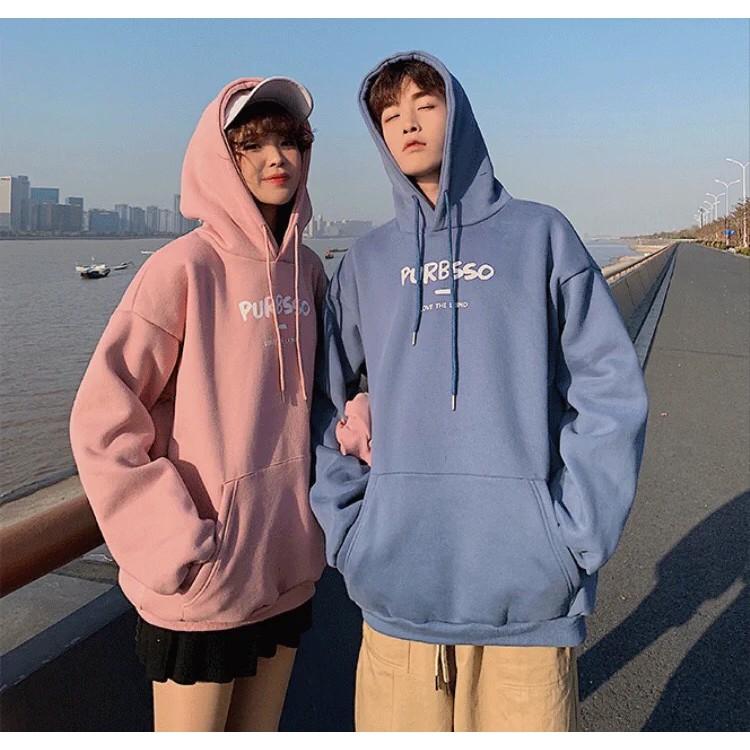 ÁO HOODIE NỈ NAM NỮ PURBSSO PHONG CÁCH HÀN QUỐC XINH XẮN