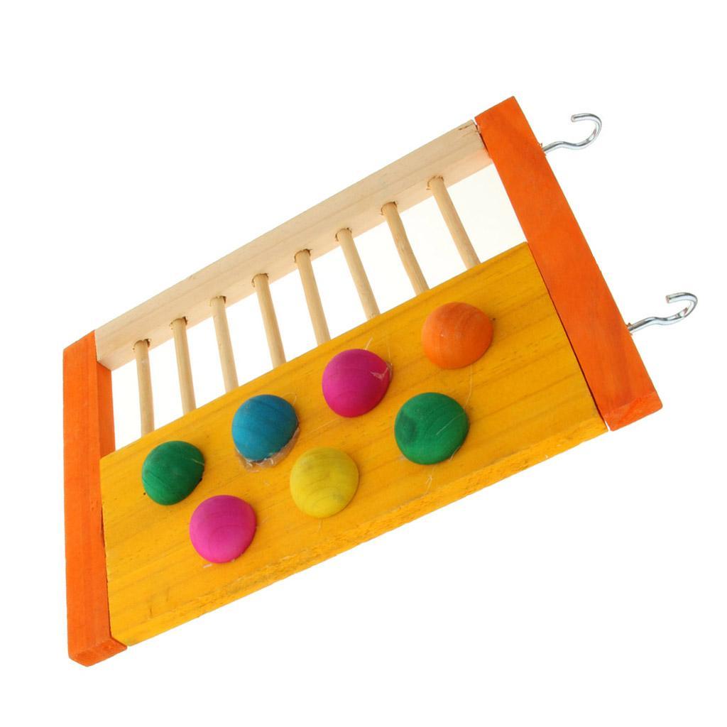 Pet Hamster Toys Natural Wooden Colorful Jumping Climbing Ladder Fun Toy