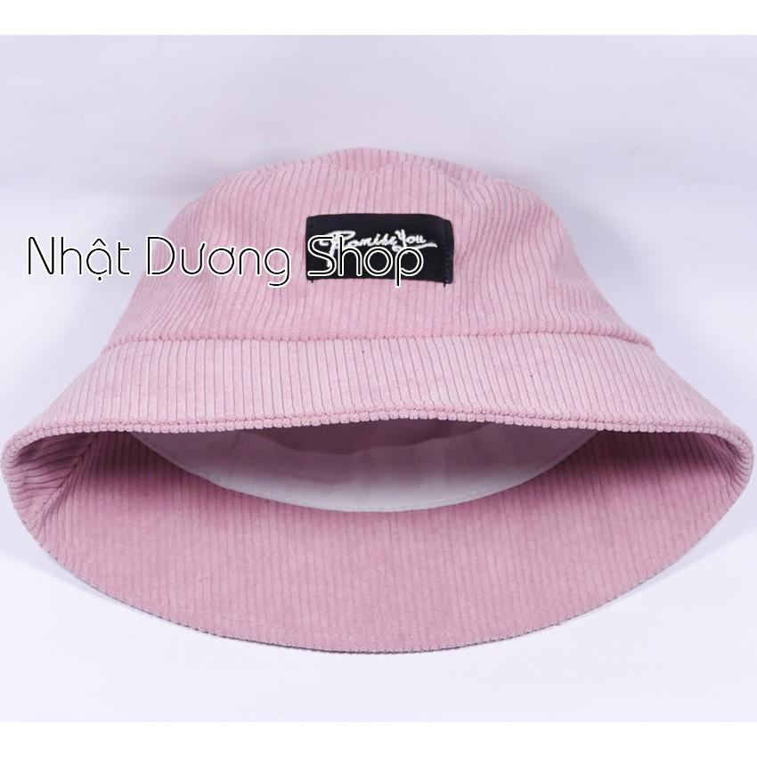 Nón Bucket vành cụp- Nón tai bèo thêu PromissYou chất nhung cao cấp phù hợp cho cả nam và nữ