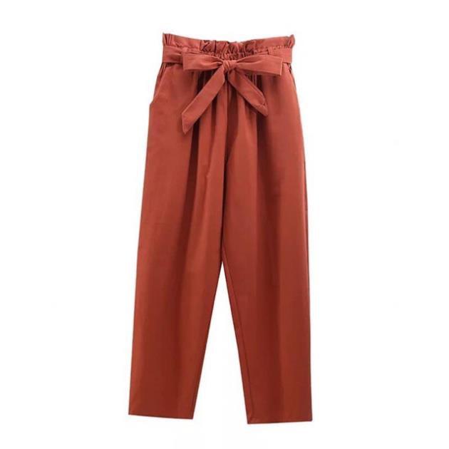 Quần Baggy đũi xước thắt nơ sành điệu