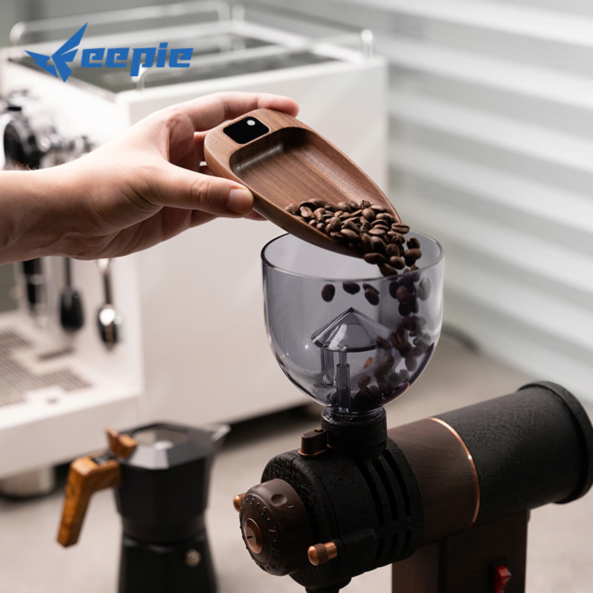 Cân điện tử gỗ tự nhiên cân cà phê cân trà