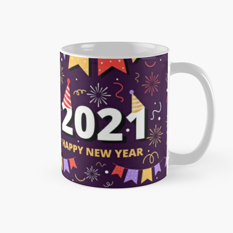 Cốc ly sứ uống nước Happy new year 2021
