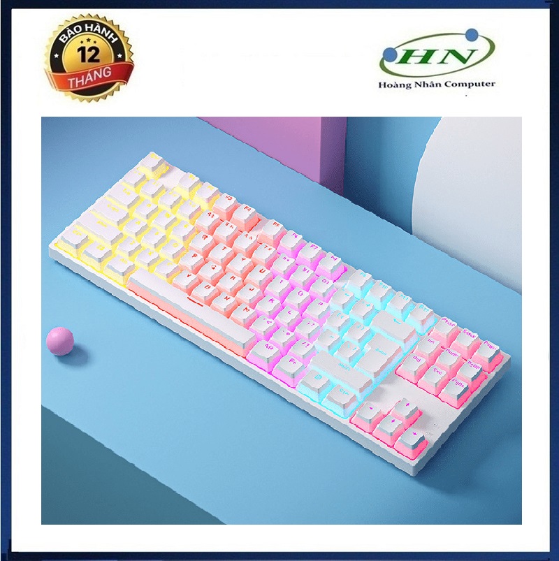 Bàn phím cơ ZIFRIEND KA802T sử dụng Blue Switch thiết kế mini nhỏ gọn chỉ 87 phím với keycap pudding xuyên led cực đẹp - HN - HÀNG CHÍNH HÃNG