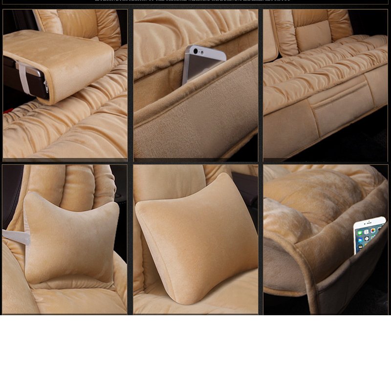 Bộ 5 lót ghế ô tô NHUNG SIÊU MỀM CAO CẤP, cho dế bạn lên thêm đẳng cấp sang chảnh-83210