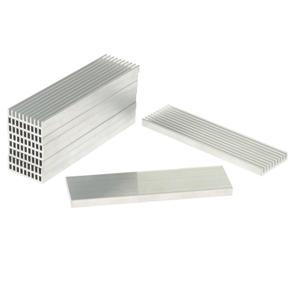 Phép Màu Sáng 10 x Tản Nhiệt Nhôm 100x28x6mm Tản Nhiệt Lái Xe Mát Tản Nhiệt Trắng