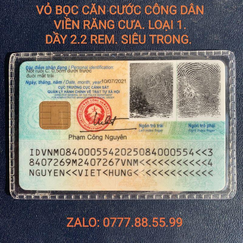 Vỏ thẻ căn cước công dân, vỏ bọc bằng lái xe Pet, vỏ BHXM-BHYT Nhựa PvC Siêu Trong Suốt, Siêu Dẻo Có Nắp